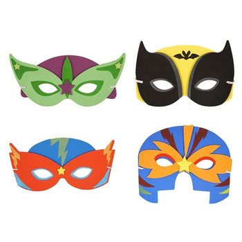 Miks av Superheltmasker i Skum (24 stk.)