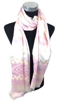 Stripete Ibiza-skjerf Rosa/Laks (1 stk.)