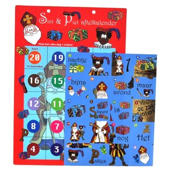 NEDTELLINGSKALENDER SINTERKLAAS - MODELL 1 (12 stk.)