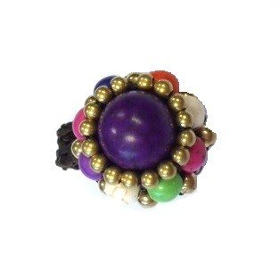 Ring med stein (1 stk.)