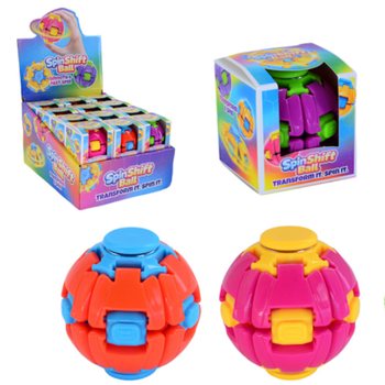 SPIN & POP FIDGET SPINNER BALL - SPIN SHIFT BALL - I DISPLAY (24 stk)