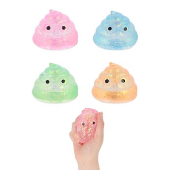 KLEMMEBAJS SQUEEZE - MED SUGAR GEL GLITTERFYLL - ASSORTERTE FARGER - I DISPLAY (12 stk.)