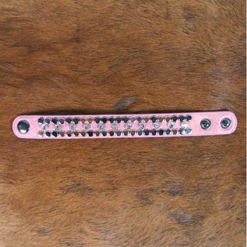 Ibiza-armbånd Rosa med Nagler & Strass (1 stk.)