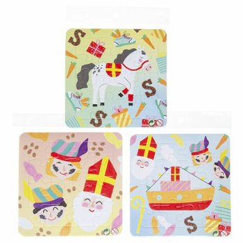 SINTERKLAAS PUSLESPILL - 14 x 14 cm (50 stk.)