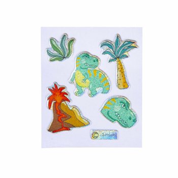 GLITTERKLISTREMERKER - MODELL: DINOSAUR (100 stk.)