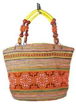 B-FAIR Veske Beads Brun/Gul (1 stk)
