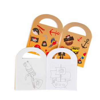 Mini Pirat Maleb&oslash;ker med Klistremerker