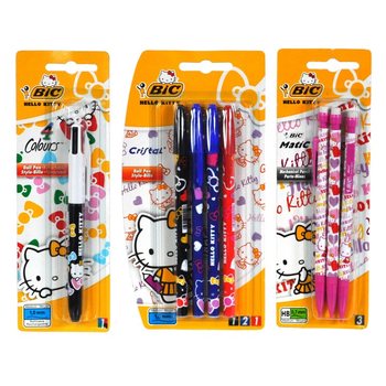 ASSORTERTE HELLO KITTY BIC-PENNER PÅ KORT (12 stk.)