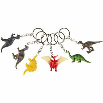 Dinosaur N&oslash;kkelringer Mix (48 stk.)