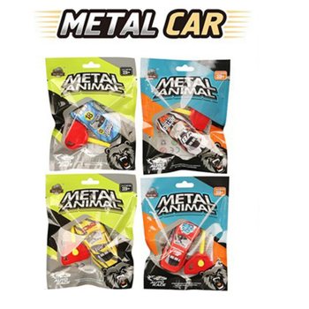 METALLBIL MED UTSKYTINGSN&Oslash;KKEL - I GAVEPPOSE - MIX FARGER (24 stk.)
