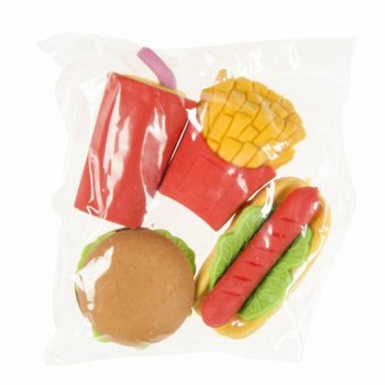 4-delt Suddgummi-sett Fastfood (Displayboks 12x)