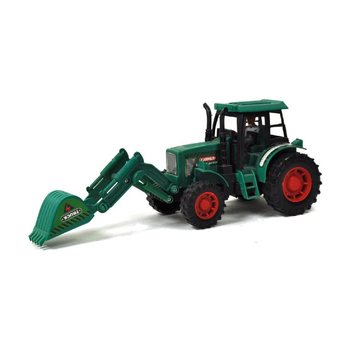 STOR TRAKTOR MED GRAVEARM I DISPLAY (9 stk.)