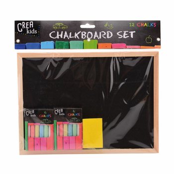 CREA KIDS Krittavle Sett 29x21CM med Kritt og Svamp (12 stk.)