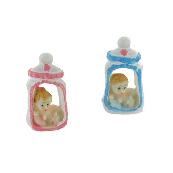 Dekorasjon til Babyshower - Baby i Tåteflaske 5,5 cm (12 stk.)