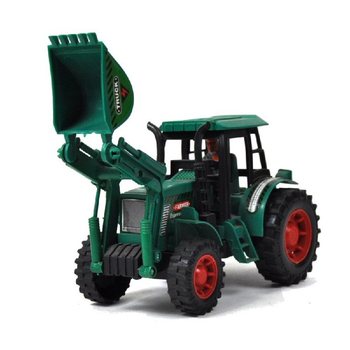 STOR TRAKTOR MED GRAVEARM I DISPLAY (9 stk.)