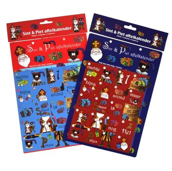 NEDTELLINGSKALENDER SINTERKLAAS - MODELL 1 (12 stk.)