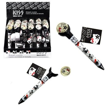 HELLO KITTY - 2-I-1 SPRETTEBALL OG KULEPENN - SVART (24 stk.)