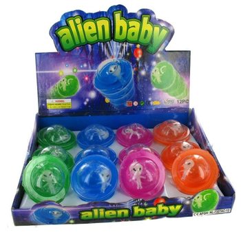 UFO-slim med alien (12 stk.)
