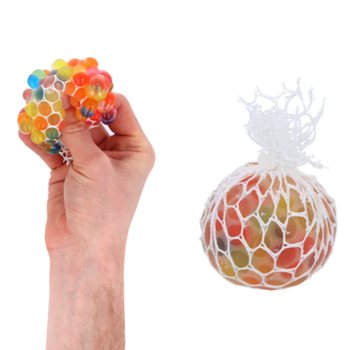 SQUEEZY BEADZ KLEMMEBOLLER MED NETT I DISPLAY (36 stk.)
