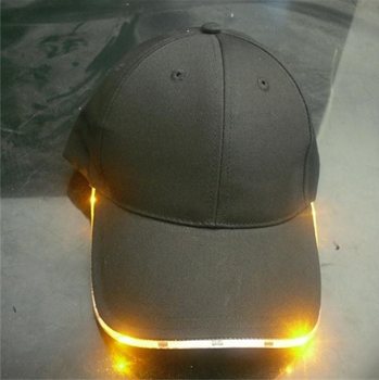LYSENDE LED-CAPS / PARTY CAPS - FARGE: ORANSJE (12 stk.)