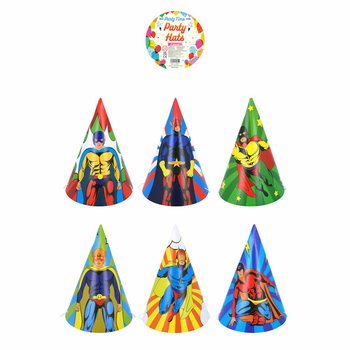 PARTYHATTER - MIX SUPERHELTER (120 stk)
