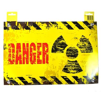 DEKORATIVT D&Oslash;RSKILT - "DANGER" / "KEEP OUT" (12 stk.)