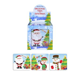 Julepuslespill - 13 x 12 cm - I Display (108 stk)