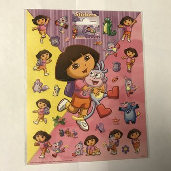Store Dora Klistremerkeark, 20x16 cm (10 stk.)