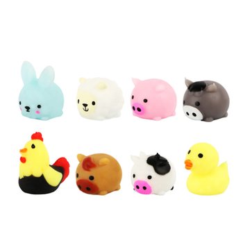 FORUNDRINGSPOSE SQUISHY - BONDEG&Aring;RDSDYR - I DISPLAY (96 stk.)