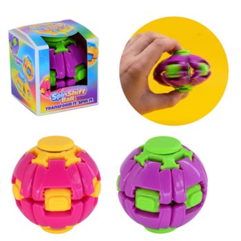 SPIN & POP FIDGET SPINNER BALL - SPIN SHIFT BALL - I DISPLAY (24 stk)