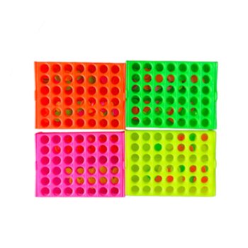 4 p&aring; rad-spill - Neonfarger - I Display (32 stk.)