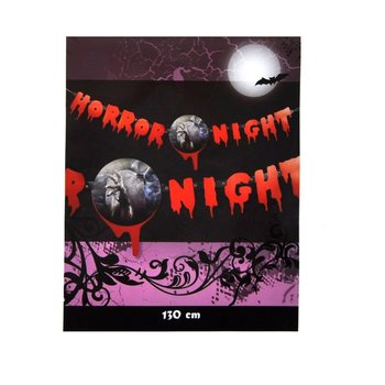 BOKSTAVGUIRLANDER "HORROR NIGHT" 130 CM (2 stk.)
