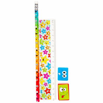 Smiley tegnesett 4 deler (24 stk)