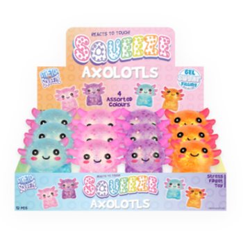 Squeeze Axolotl - med Gel Sugar-Fyll - i Display (12 stk.)