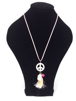 Ibiza-look Halskjede Lakserosa Peace Buddha (1 stk)