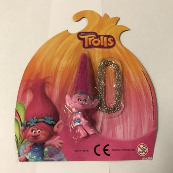 Trolls-figur på kjede på kort (12 stk.)