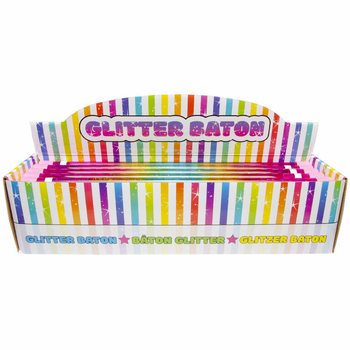 Regnbueglitterstav i Display (36 stk.)