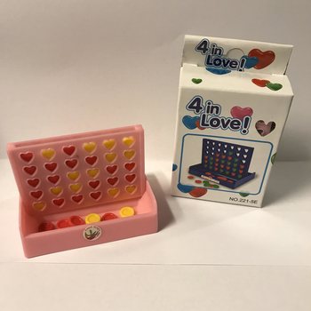 4 p&aring; rad-spill i hjerteform (12 stk.)