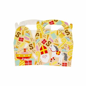 Sinterklaas godteribokser 12x12,5x6 cm (12 stk.)