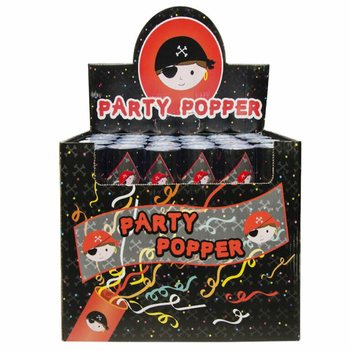 PARTY KONFETTIRØR - PIRAT - I DISPLAY (24 stk.)