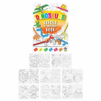 Malebok Mal etter Tall - Dinosaur (48 stk.)