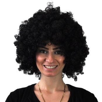 Afroparykk Svart (5 stk.) - Grossist Festutstyr