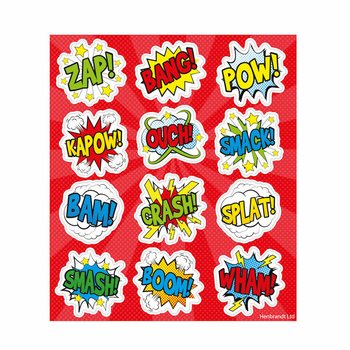 Morsomme Klistremerker: Comic Signs Display (120 stk.)