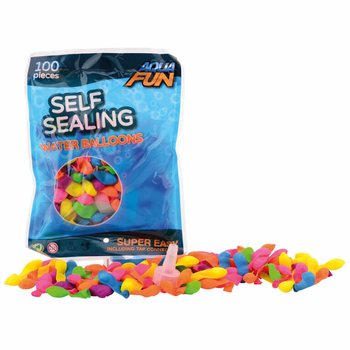 AQUA FUN - 100x Selvsluttende Vannballonger (6-pakning)