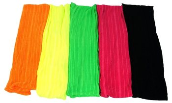 Neon tubesskjerf med vertikale tynne striper (10 stk)