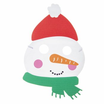 Julemasker i Skum Mix - Julenisse, Reinsdyr & Sn&oslash;mann (48 stk)
