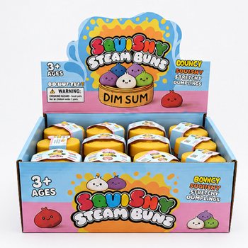 RAGE - Squishy GLITTER Bun Dumplings LITEN (M&aring;l 5.5 x 5.5 x 3 cm) - Viral 2026 Fidget Toy (24 stk.)