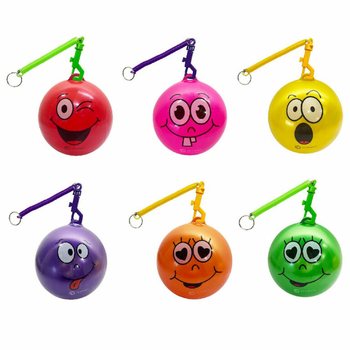 SMILEYBALL MED SNOR / BUNGEEBALL &Oslash;23 cm (10 stk.)