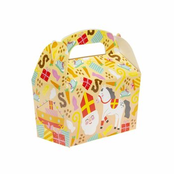 Sinterklaas godteribokser 12x12,5x6 cm (12 stk.)
