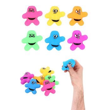 SQUEEZY SPLAT MAN - MIX FARGER - I DISPLAY (24 stk.)